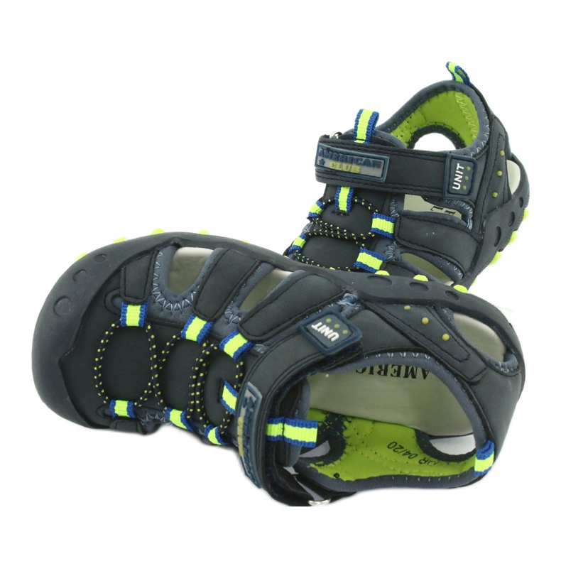 American Club DR04 / 20 Jungen Sandalen marineblau grün 4