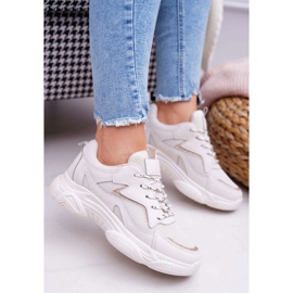 BUGO Damen Sportschuhe Beige Glitzer Winchester 1