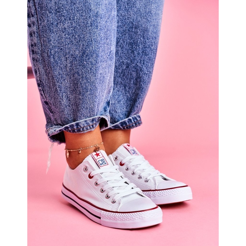 Weiße Flamenco-Sneaker für Damen 2