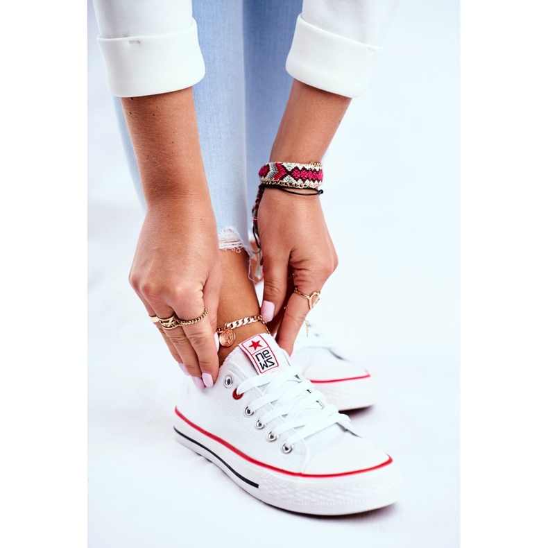 Weiße Flamenco-Sneaker für Damen 1