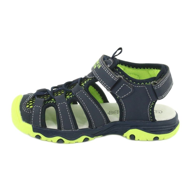 Sandalen aus Leder American Club XD06 / 20 marineblau grün 1