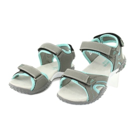 American Club Sport Sandalen tolle Ledereinsatz RL26/20 grau 2