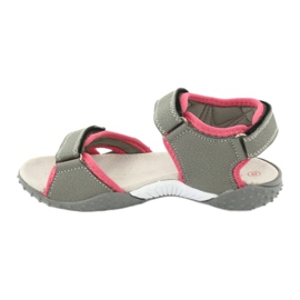 American Club Sandalen Sport Leder Einsatz RL26/20 Grau/Koralle 1