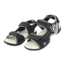Sandals Sport Sport Leder Einsatz American Club RL19/19 Marine/Grau orange 2