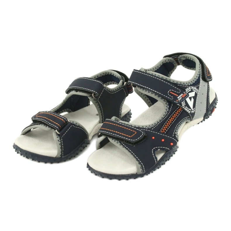Sandals Sport Sport Leder Einsatz American Club RL19/19 Marine/Grau orange 2