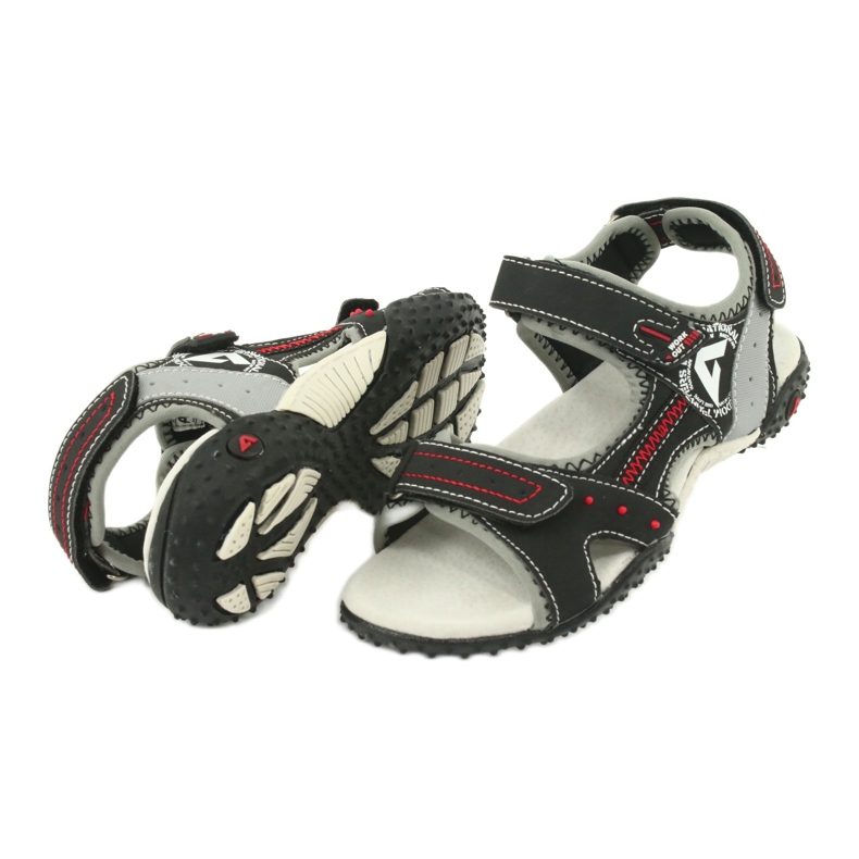 American Club RL19/19 Jungen-Sportsandalen, Schwarz/Grau 3