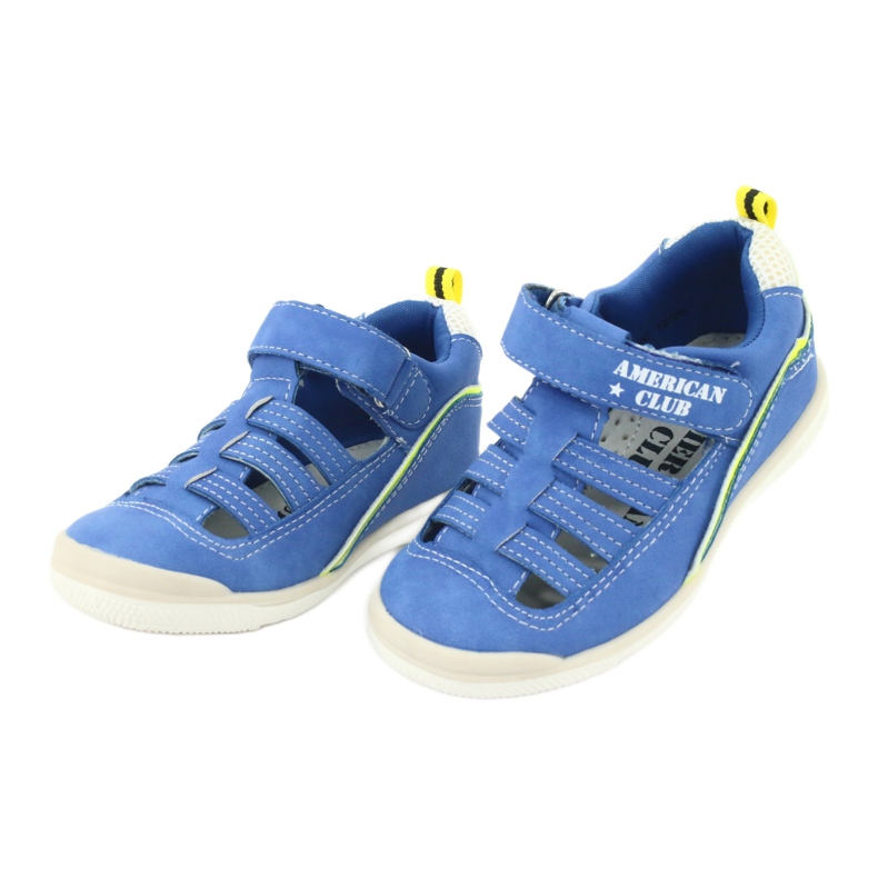 American Club Jungen Sandalen Ledereinsatz GC12/20 Blau 2