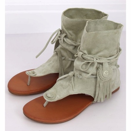 Flip-Flops mit Seladon-Obermaterial SL1010P Grün 1