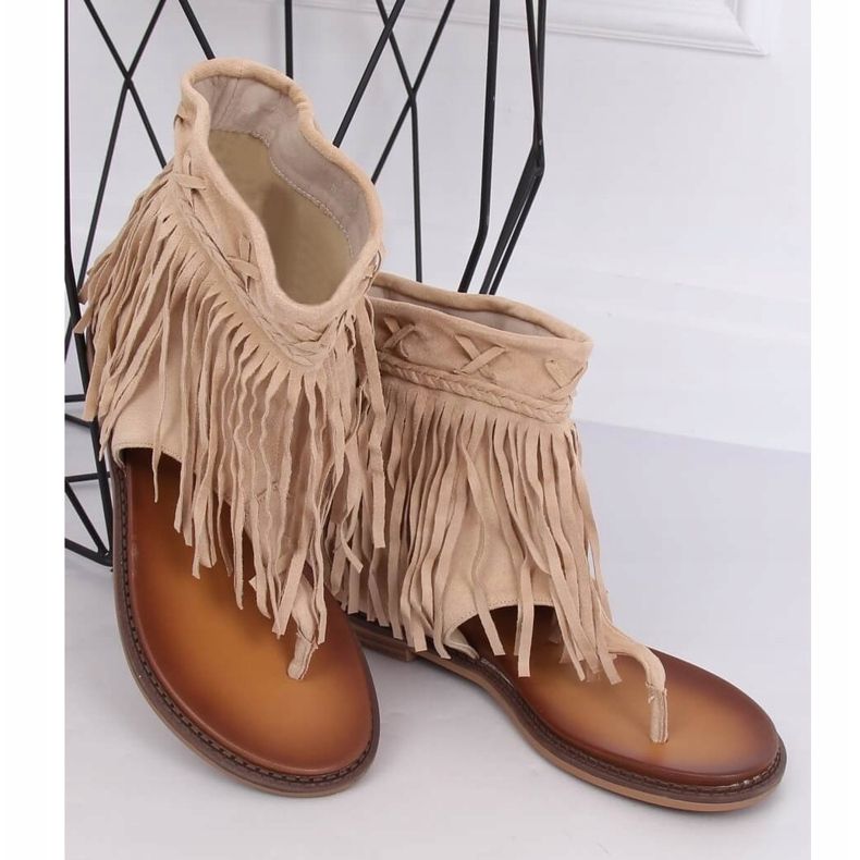 Beige Flip-Flops mit Oberteil NS129P Beige 1