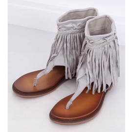 Graue Flip-Flops mit Oberteil NS129P Grau 1