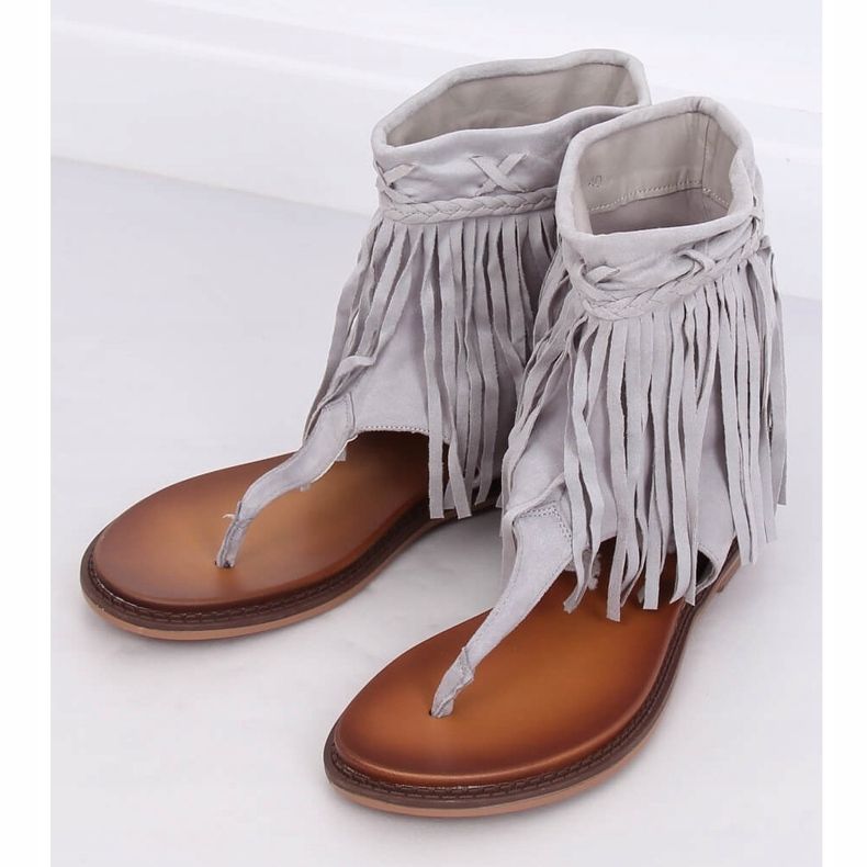 Graue Flip-Flops mit Oberteil NS129P Grau 1