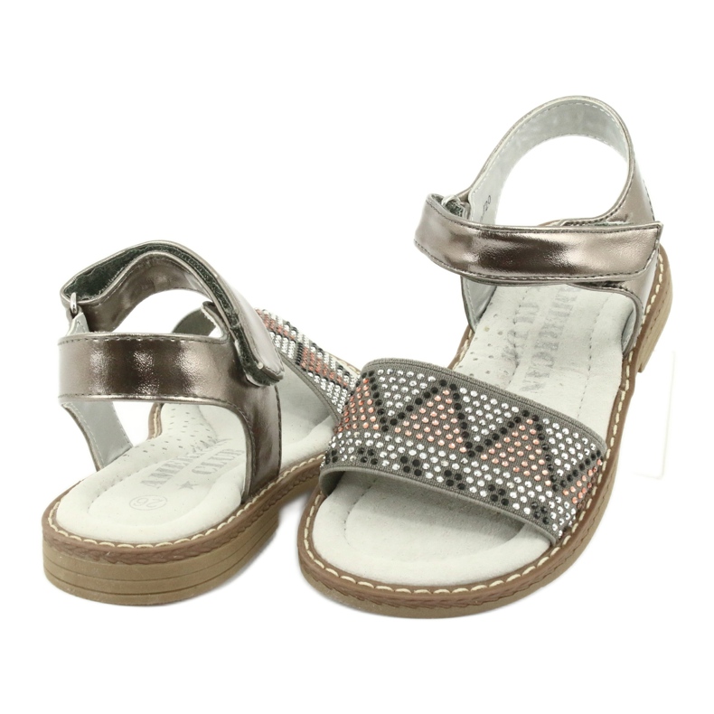 American Club Sandalen Mädchen silber- 4