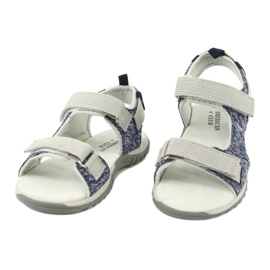 Sandalen mit Ledereinsatz American Club RL25/20 in Marineblau und Grau 2