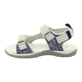 Sandalen mit Ledereinsatz American Club RL25/20 in Marineblau und Grau 1