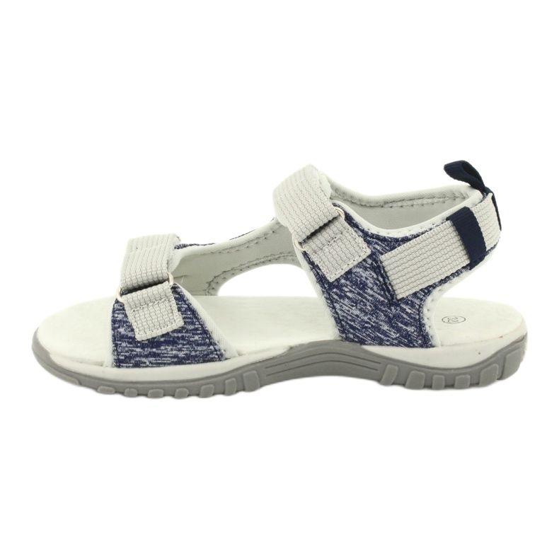 Sandalen mit Ledereinsatz American Club RL25/20 in Marineblau und Grau 1