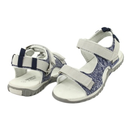 Sandalen mit Ledereinsatz American Club RL25/20 in Marineblau und Grau 3