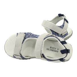 Sandalen mit Ledereinsatz American Club RL25/20 in Marineblau und Grau 4