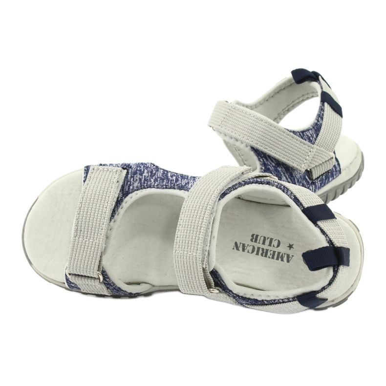 Sandalen mit Ledereinsatz American Club RL25/20 in Marineblau und Grau 4