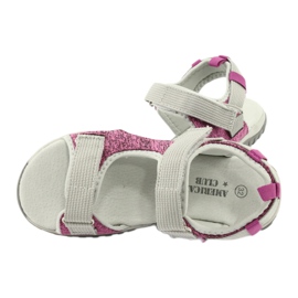 American Club Mädchensandalen mit einem Ledereinsatz RL25/20 Pink/Grau rosa 4