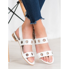 Kylie Lässige weiße Sandalen 1