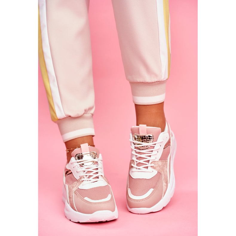 SEA Damen Sportschuhe Sneakers Weiß und Pink Martina rosa 2