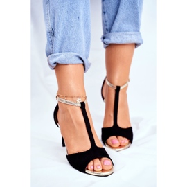 S.Barski Damen Sandalen mit hohem Absatz Schwarz 280-58 Move On Me 2