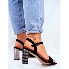 S.Barski Damen Sandalen mit Absatz Schwarz Barski Baskila 2