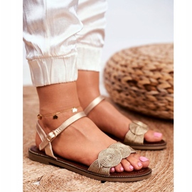 S.Barski Damen Sandalen Flach Gold Barski Humanity golden 1