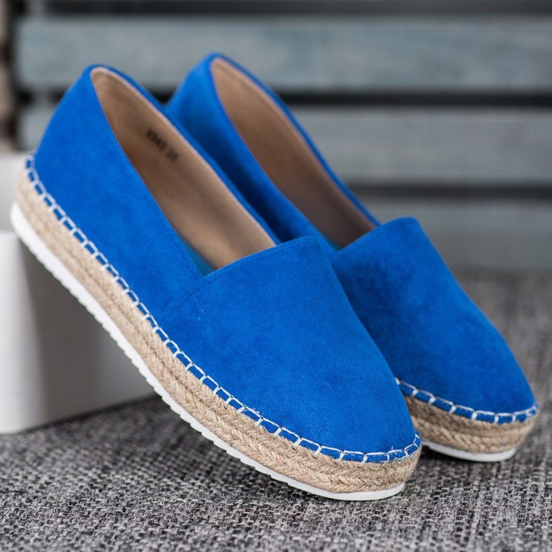 Small Swan Blaue Wildleder-Espadrilles 1