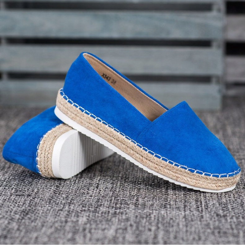 Small Swan Blaue Wildleder-Espadrilles 2