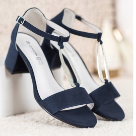 Goodin Elegante Sandalen mit hohem Absatz marineblau blau 1