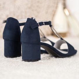 Goodin Elegante Sandalen mit hohem Absatz navy blau blau 2