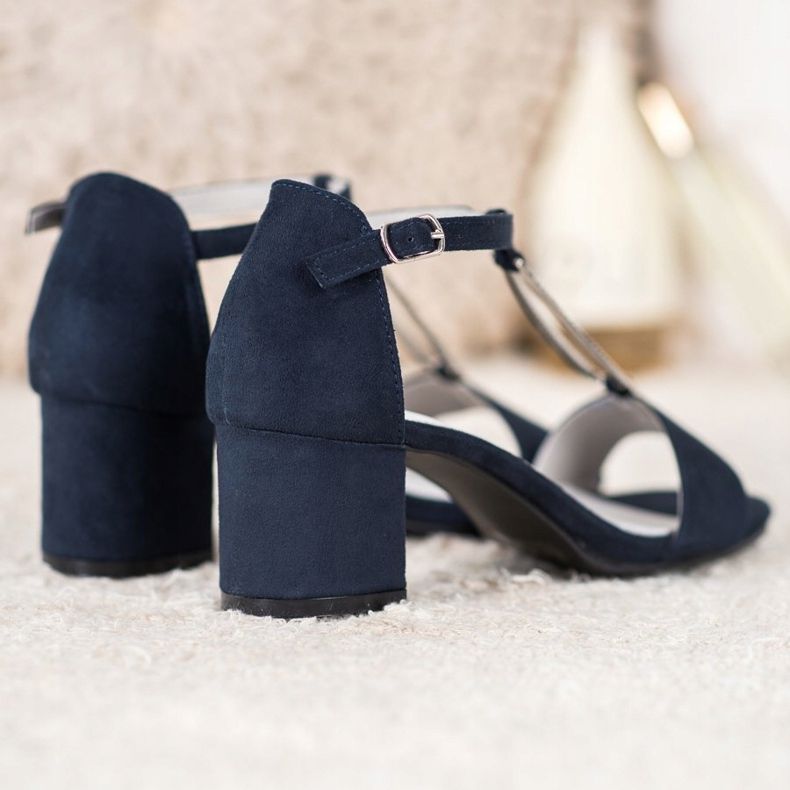 Goodin Elegante Sandalen mit hohem Absatz navy blau blau 2