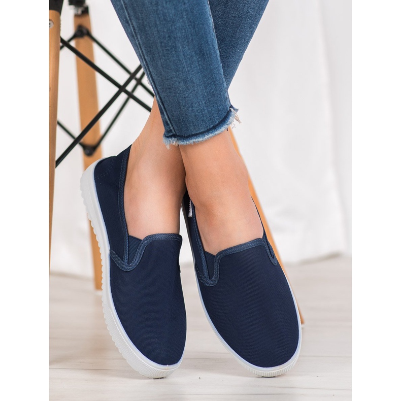 SHELOVET Slip-On-Sneaker auf der Plattform blau 2