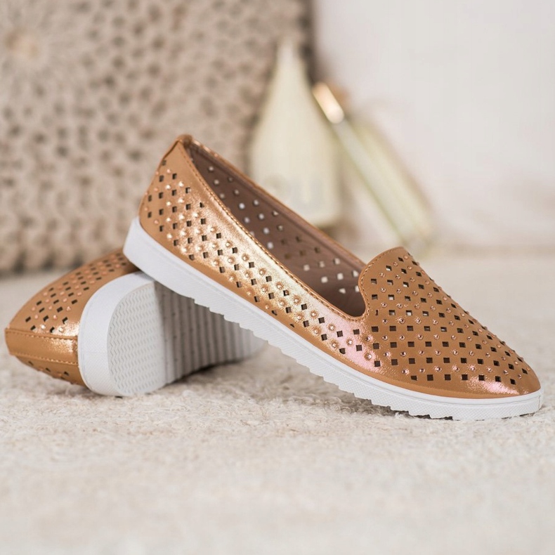 Renda Stilvolle Lords mit Kristallen braun golden 1