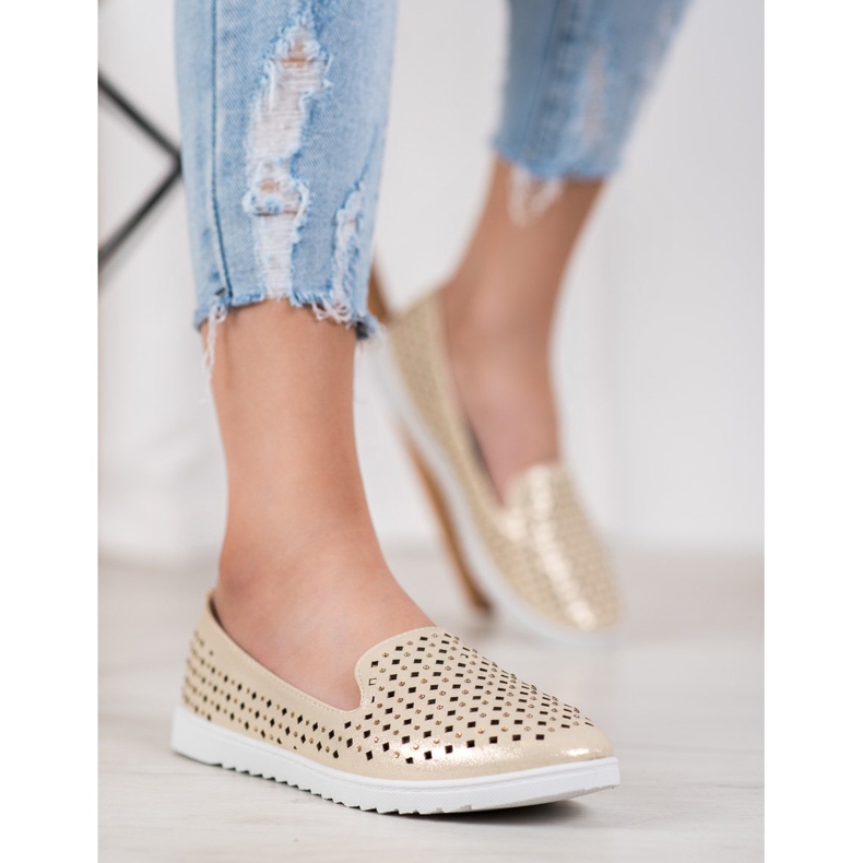 Renda Stilvolle Lords mit Kristallen gelb 2