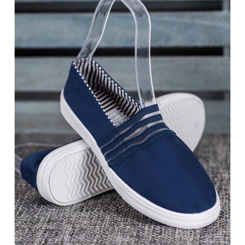 SHELOVET Bequeme Slip-On Sneakers blau 1