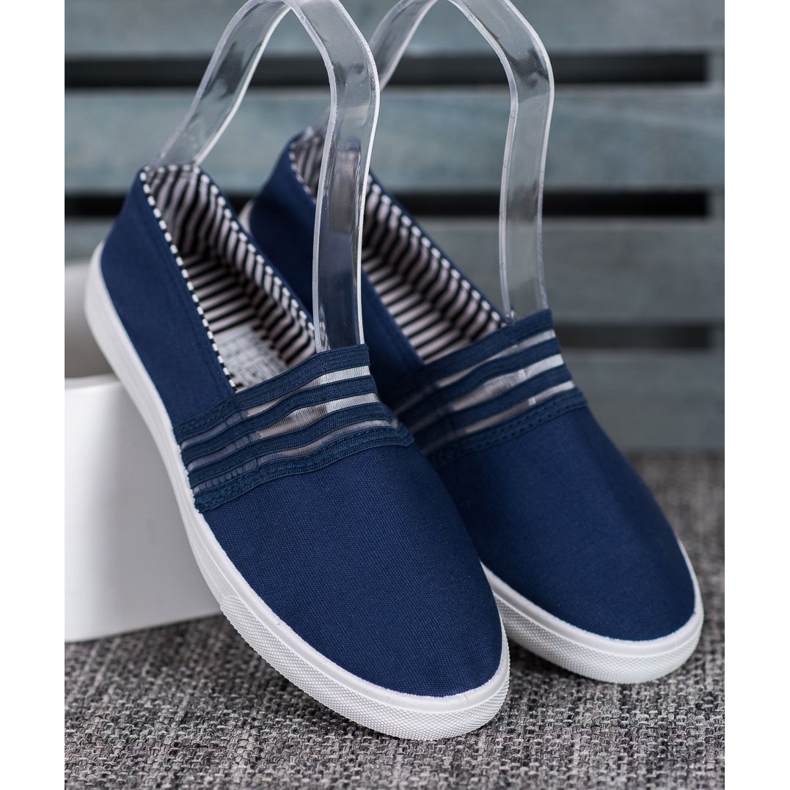 SHELOVET Bequeme Slip-On Sneakers blau 2