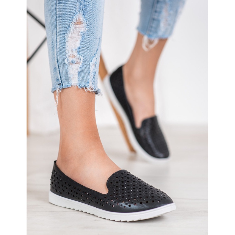 Renda Stilvolle Lords mit Kristallen schwarz 2