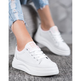 SHELOVET Sneakers auf der Nice Girl Plattform weiß 1