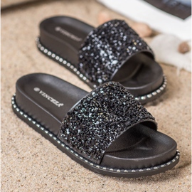 Hausschuhe auf der VINCEZA-Plattform schwarz 1