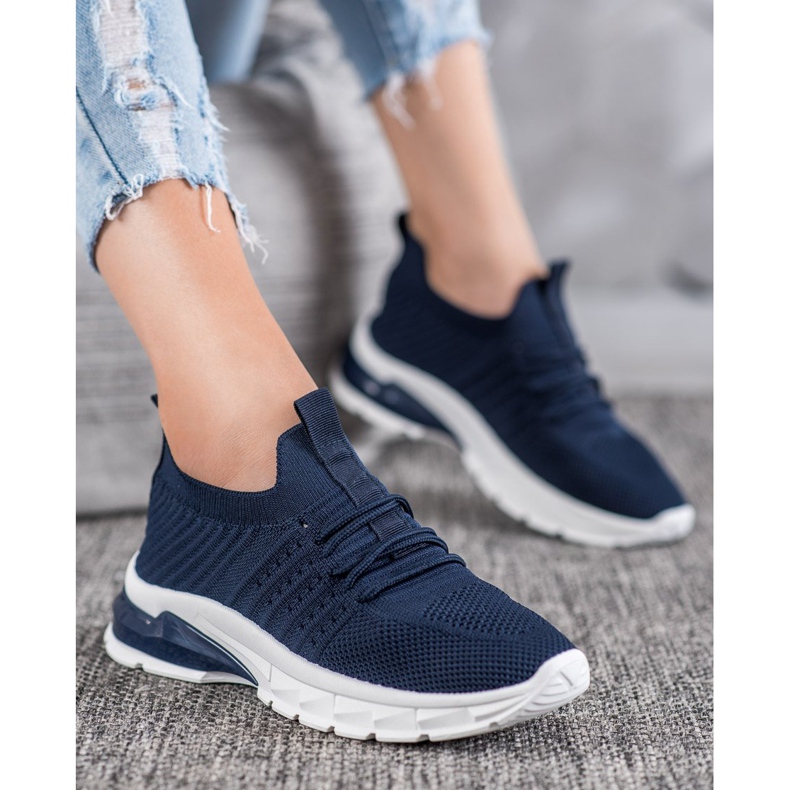 Bella Paris Durchbrochene Turnschuhe blau 1