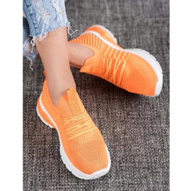 Bella Paris Durchbrochene Turnschuhe orange 1