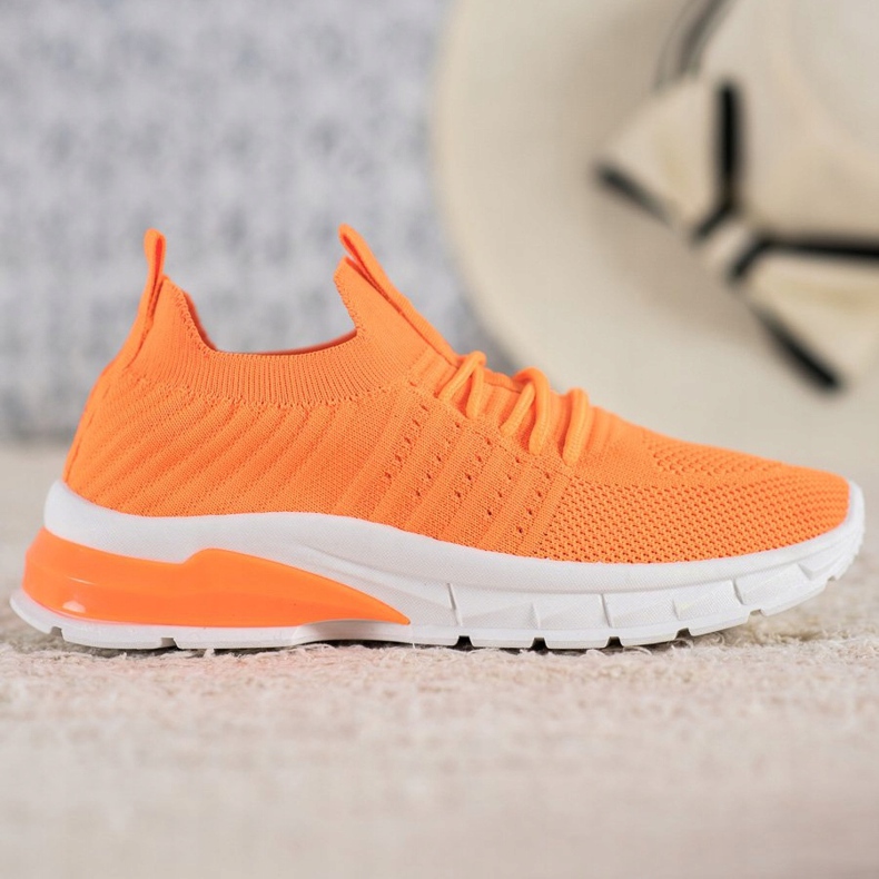 Bella Paris Durchbrochene Turnschuhe orange 2