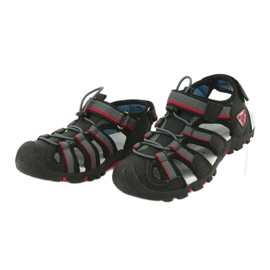 American Club Kindersandalen mit Schaumstoffeinlage American DR01/20 schwarz/grau 2