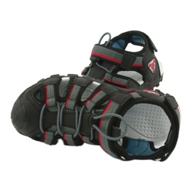 American Club Kindersandalen mit Schaumstoffeinlage American DR01/20 schwarz/grau 4