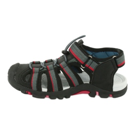 American Club Kindersandalen mit Schaumstoffeinlage American DR01/20 schwarz/grau 1