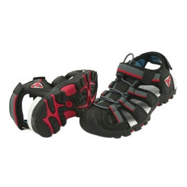American Club Kindersandalen mit Schaumstoffeinlage American DR01/20 schwarz/grau 3