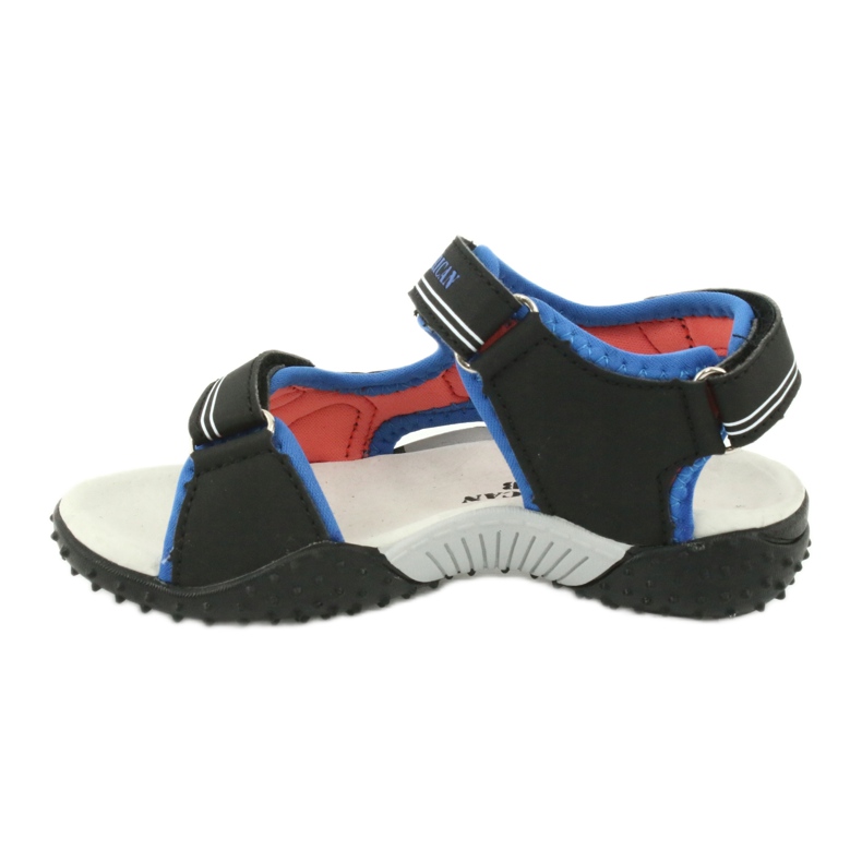 American Club Amerikanische HL20/20 Lederinnensohlensandalen, schwarz/blau 1
