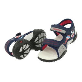 American Club Sandalen Ledereinsatz HL21/20 Marineblau 3